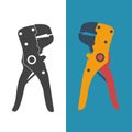 Wire strippers, set icon.