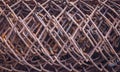 Wire texture. A coil of mesh netting Royalty Free Stock Photo