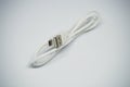 Wire USB on the white background Royalty Free Stock Photo