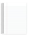 Wirebound lined notebook with margin, vector mock up