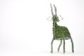 Wired and beaded African animal Craft of a Buck isolated on a white background Royalty Free Stock Photo