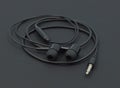 Wired black earphones