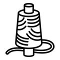 Wired coil icon, outline style