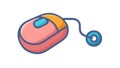 Wired Computer Mouse Icon: Classic Peripheral, vector design Generative AI Royalty Free Stock Photo