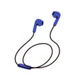 Wired earbuds. Small earphones with cable. Corded ear phones, buds. Audio accessory, equipment. Stereo device, gadget