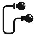 Wired earplugs icon simple vector. Safety canal cover