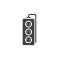 Wired electric extension cord vector icon Royalty Free Stock Photo