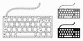 Wired Keyboard Vector Mesh 2D Model and Triangle Mosaic Icon Royalty Free Stock Photo