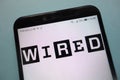 Wired magazine logo displayed on smartphone