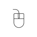 wired mouse icon. Element of simple icon for websites, web design, mobile app, info graphics. Thin line icon for website design an Royalty Free Stock Photo