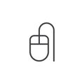 Wired mouse line icon
