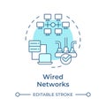 Wired networks soft blue concept icon Royalty Free Stock Photo