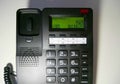 Wired phone for office and home. Telephone with a wire and buttons for telephone communication Royalty Free Stock Photo