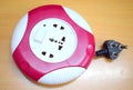 Wired Plug Point Round Extension Cord with LED Indicator