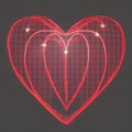 Wired Red Neon Light Heart.