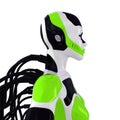 Wired robotic futuristic woman