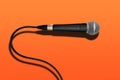 wired singer black and grey microphone