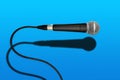 wired singer black and grey microphone