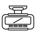 Wired taximeter device icon outline vector. Public service