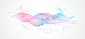 Wireframe Big Data concept. Abstract digital futuristic vector illustration on technology background. Data mining and management
