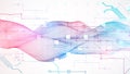 Wireframe Big Data concept. Abstract digital futuristic vector illustration on technology background. Data mining and management