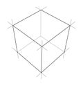 Geometric Cube Illustration. Vector Royalty Free Stock Photo