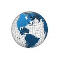 Wireframe globe Royalty Free Stock Photo