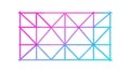 Wireframe Grid Mesh Structure Icon for Design, vector design Generative AI Royalty Free Stock Photo