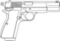 Wireframe gun pistol Royalty Free Stock Photo