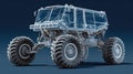 Advanced Off-Road Vehicle Wireframe 3D Model Royalty Free Stock Photo