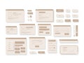 Wireframe layout design elements Royalty Free Stock Photo