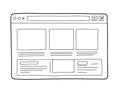Wireframe layout design Royalty Free Stock Photo