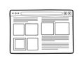 Wireframe layout design Royalty Free Stock Photo