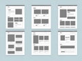 Wireframe layout design isolated on white background Royalty Free Stock Photo