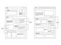 Wireframe layout design for user interface Royalty Free Stock Photo