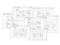 Wireframe layout for user interface design Royalty Free Stock Photo