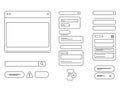 Wireframe layout for web page design Royalty Free Stock Photo