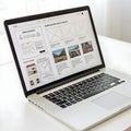Wireframe layout website isolated on white background