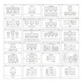 Wireframe layouts isolated on white background Royalty Free Stock Photo