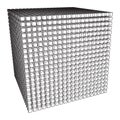 Wireframe Mesh Cube. Royalty Free Stock Photo