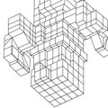 Wireframe Mesh Cubes element.