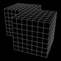 Wireframe Mesh Doubled Box