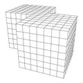 Wireframe Mesh Doubled Box