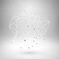 Wireframe mesh polygonal abstract form