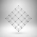 Wireframe mesh polygonal cube