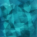 Abstract poligon geometric blue background consisting of triangles.