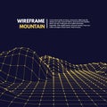 Wireframe mesh polygonal surface