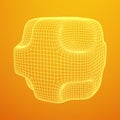 Wireframe Necker Smooth Cube