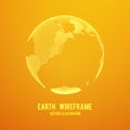 Wireframe planet Earth globe Royalty Free Stock Photo