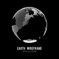 Wireframe planet Earth globe Royalty Free Stock Photo